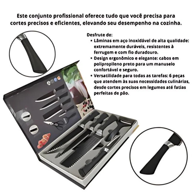 Kit facas & Tesoura de cozinha