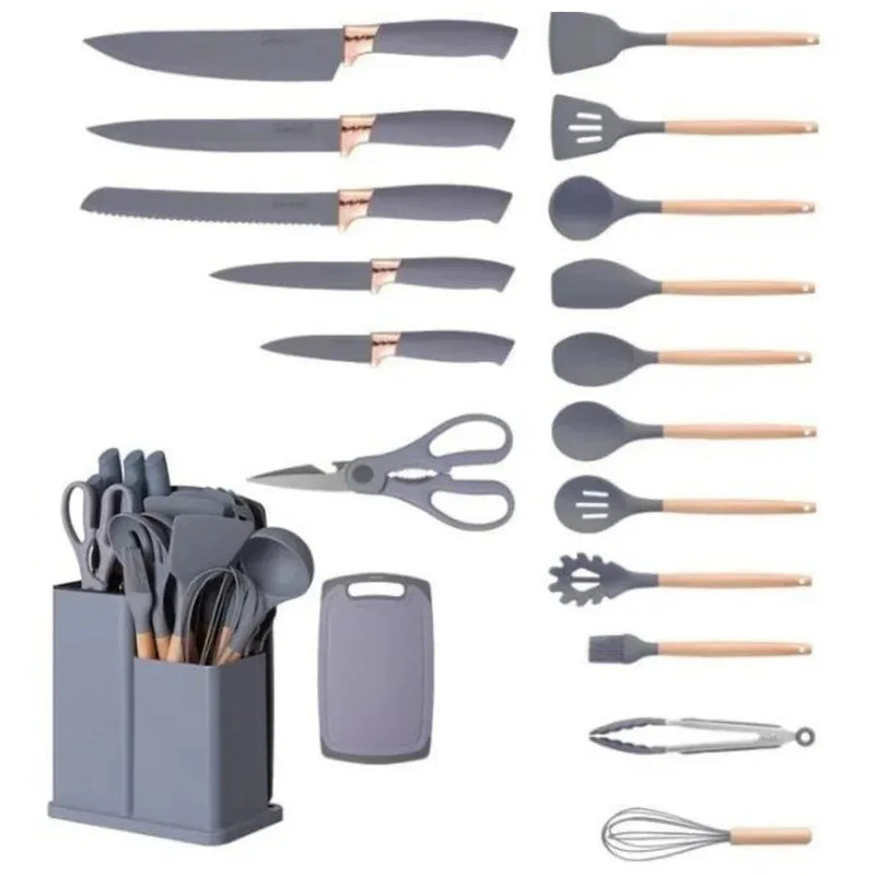 Kit Completo Jogo Utensílios de Cozinha 19 Peças